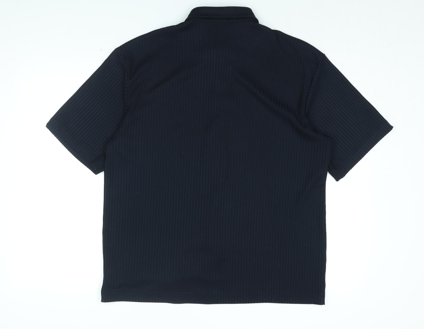 Liverpool FC Mens Blue Cotton Button-Up Size M Collared Button
