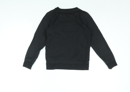 Ramones Boys Black Cotton Pullover Sweatshirt Size 7-8 Years Pullover - Ramones Logo