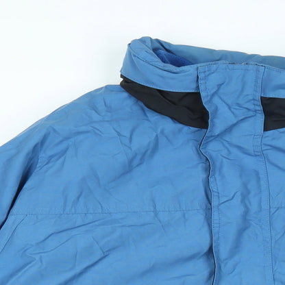 Mens UK Size L Cotton Traders Blue Rain Coat