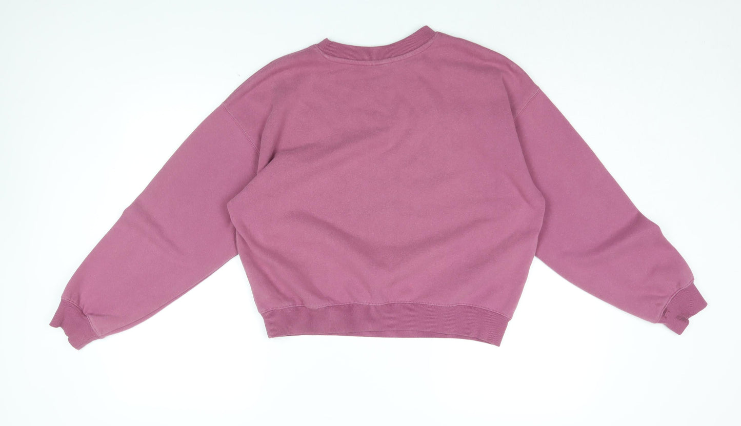 H&M Womens Pink Cotton Pullover Sweatshirt Size S Pullover - Mount Rainier National Forest