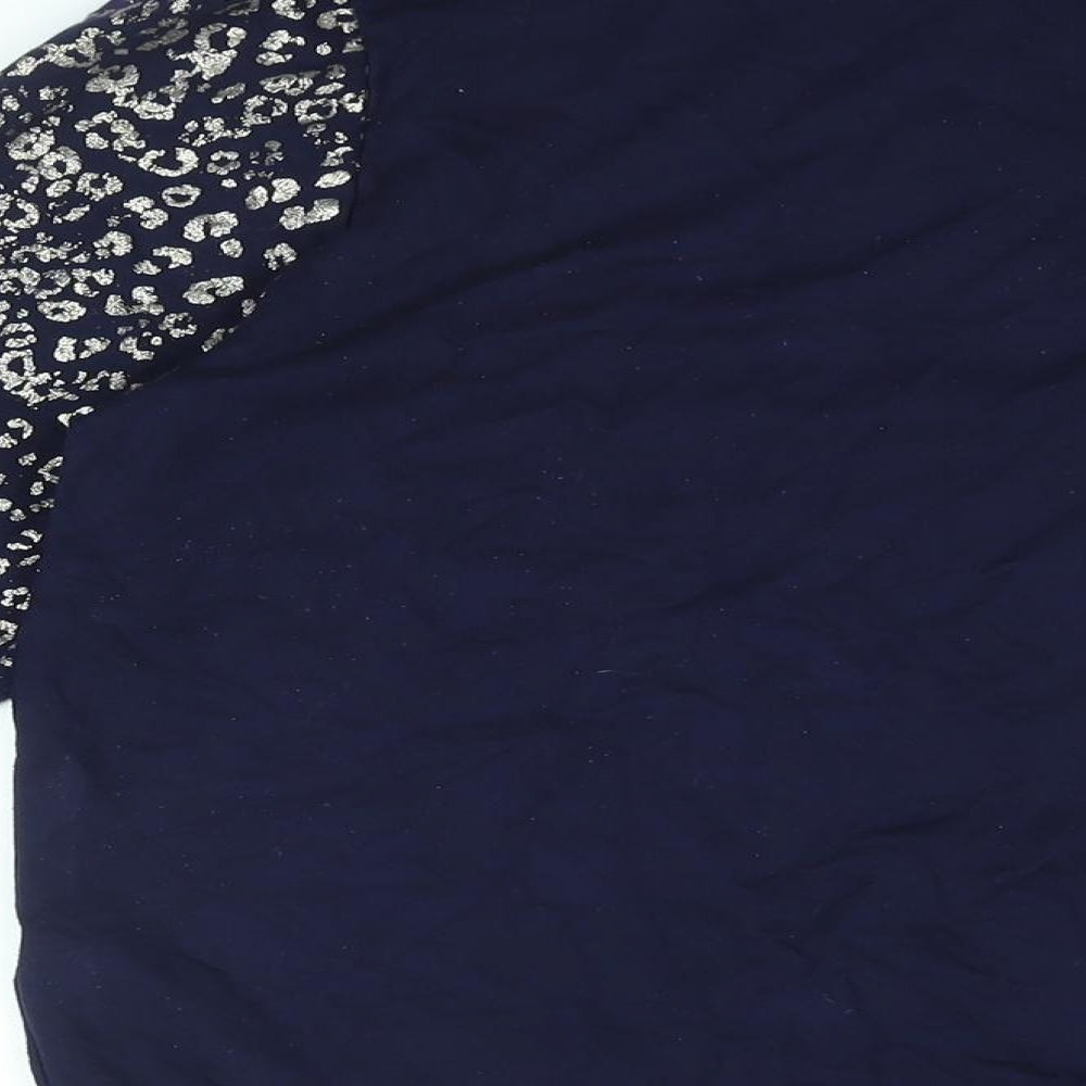 Womens UK Size S Oasis Blue Basic T-Shirt