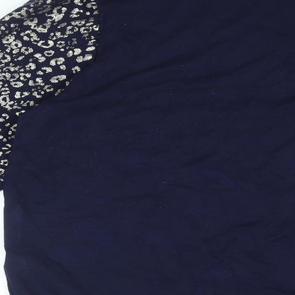 Womens UK Size S Oasis Blue Basic T-Shirt