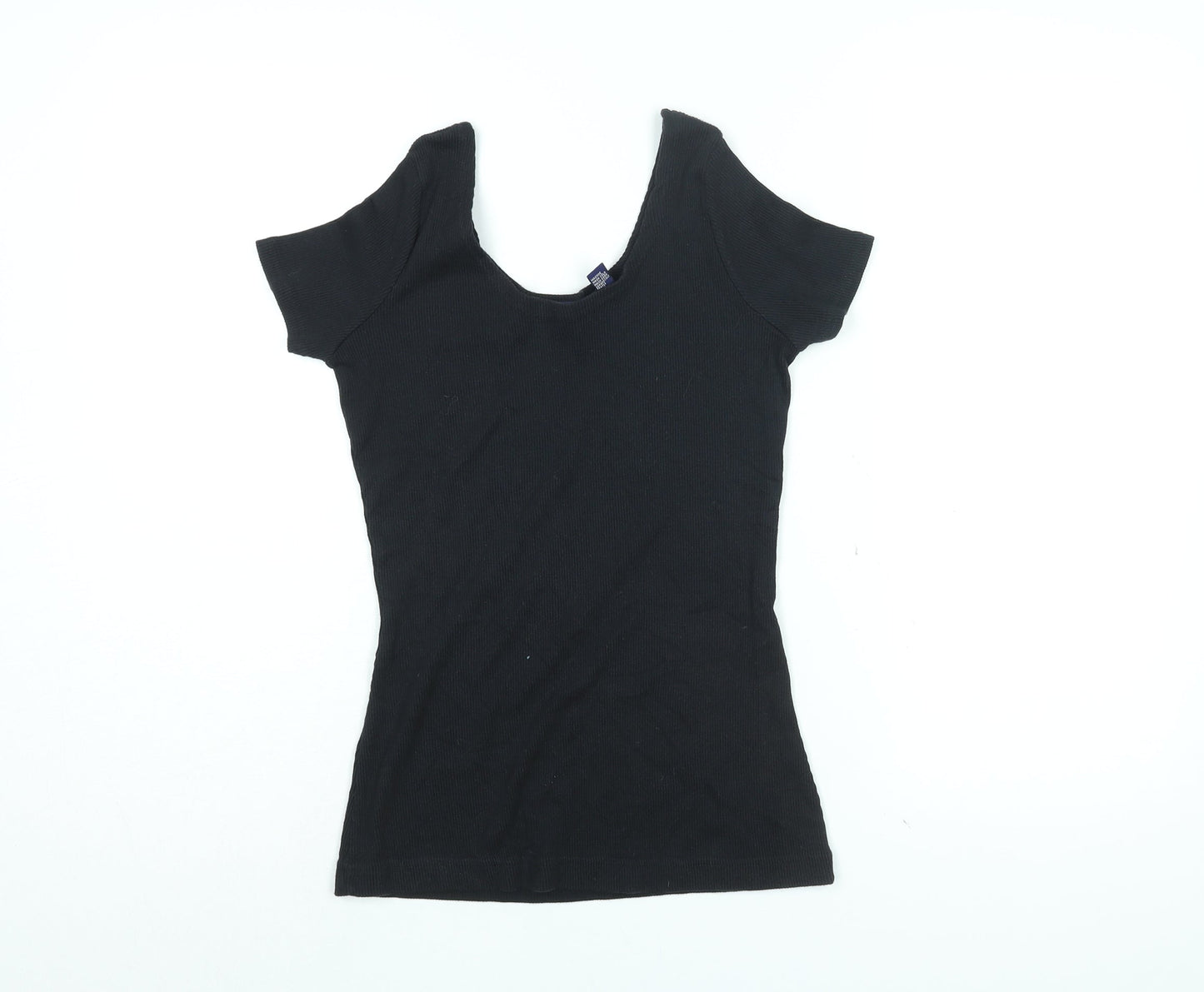 Womens UK Size S Gap Black Basic T-Shirt