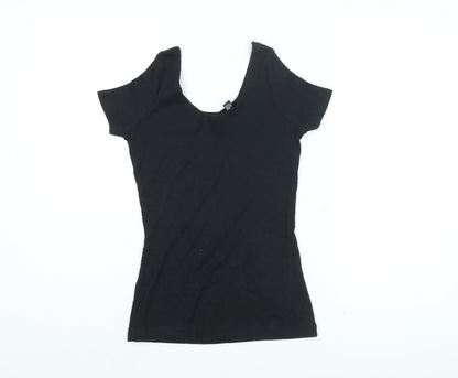 Womens UK Size S Gap Black Basic T-Shirt