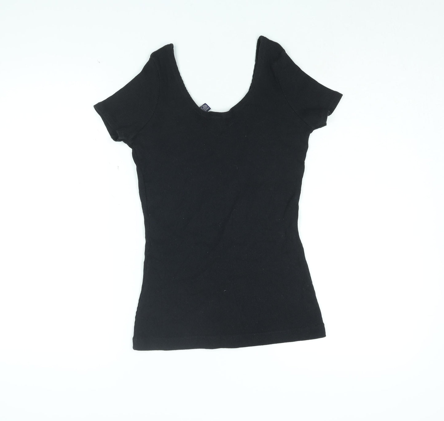 Womens UK Size S Gap Black Basic T-Shirt