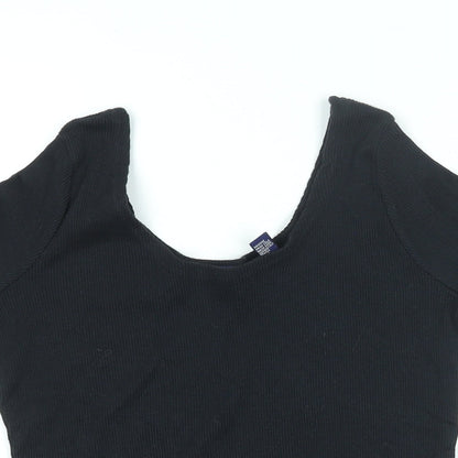Womens UK Size S Gap Black Basic T-Shirt
