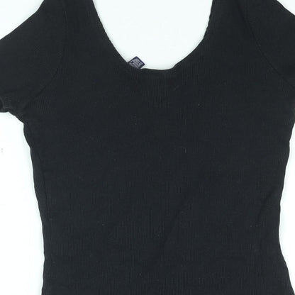 Womens UK Size S Gap Black Basic T-Shirt