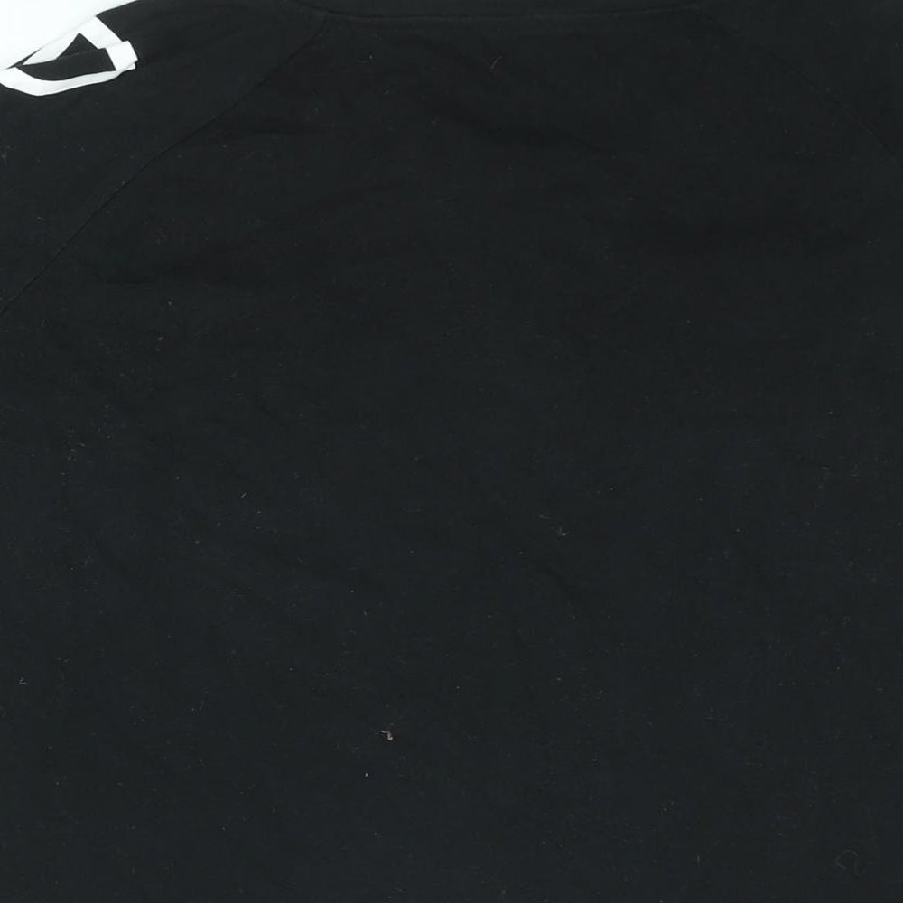 Womens UK Size 10 USA Pro Black Basic T-Shirt