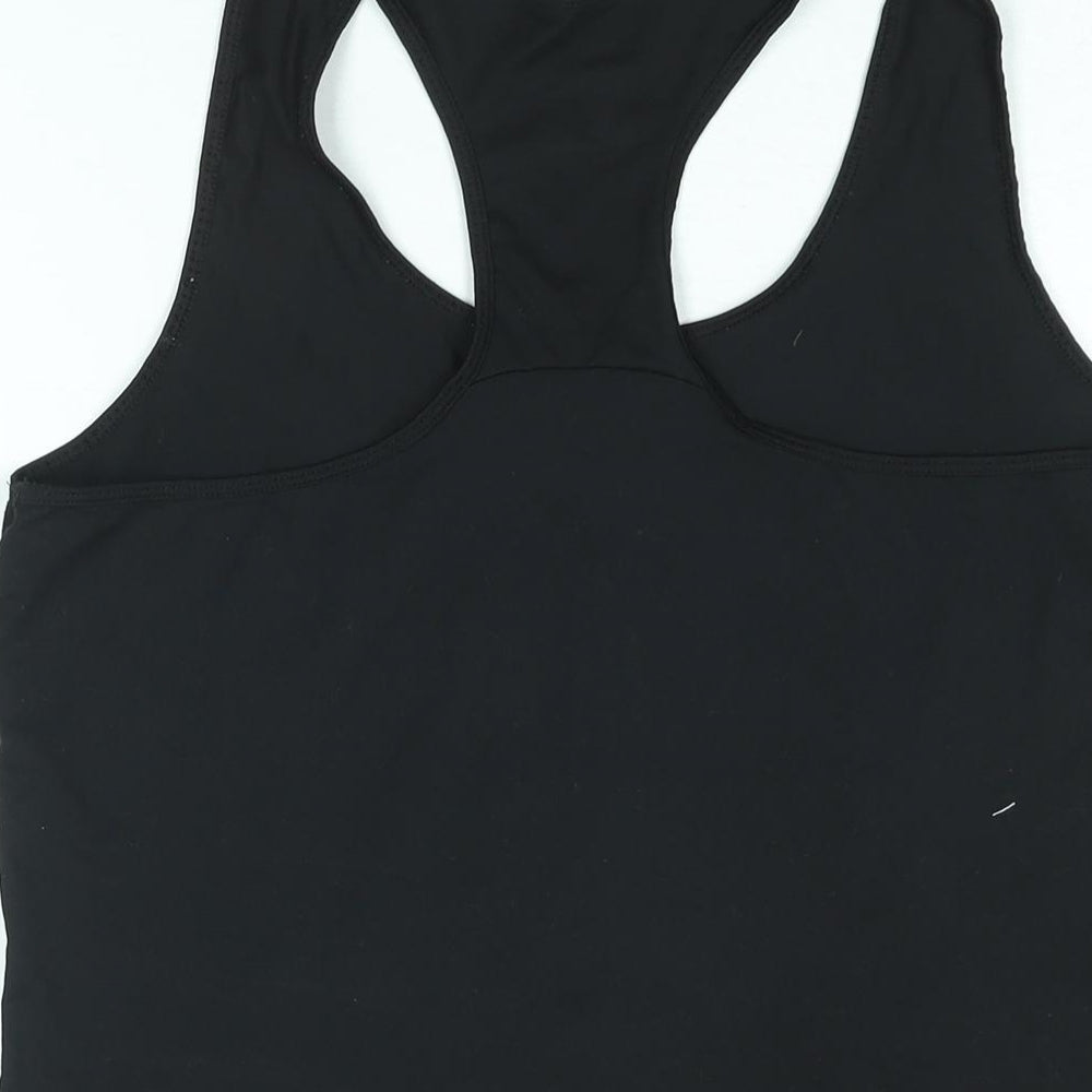 DECATHLON Womens Black Polyester Basic Tank Size M Round Neck Pullover