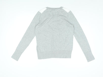 Gap Womens Grey Round Neck Cotton Pullover Jumper Size S