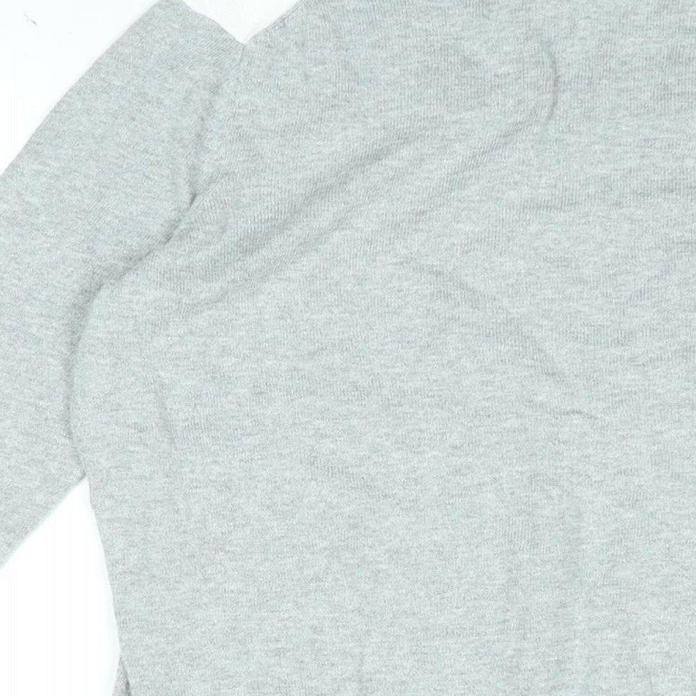 Gap Womens Grey Round Neck Cotton Pullover Jumper Size S