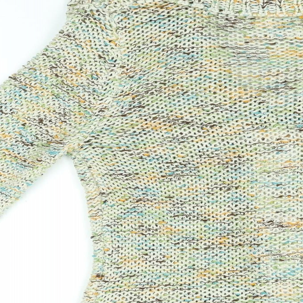 Vertigo Womens Multicoloured Collared Acrylic Cardigan Jumper Size S
