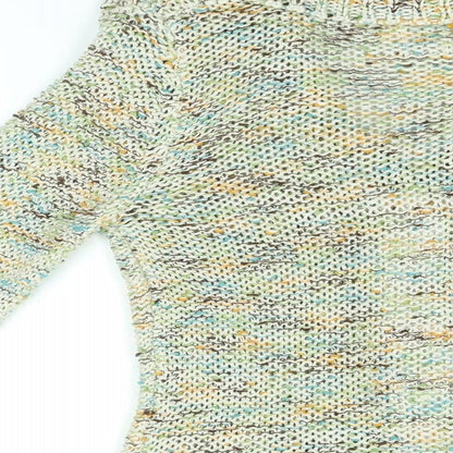 Vertigo Womens Multicoloured Collared Acrylic Cardigan Jumper Size S