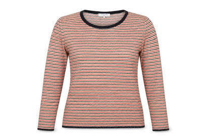 Gerard Darel Womens Multicoloured Striped Cotton Basic T-Shirt Size 12 Round Neck