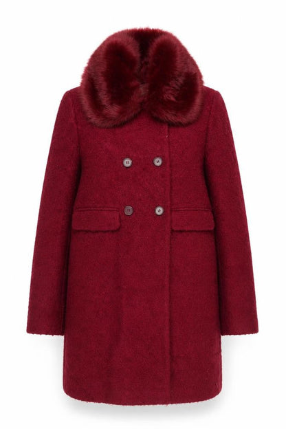Womens UK Size 12 John Lewis Red Pea Coat