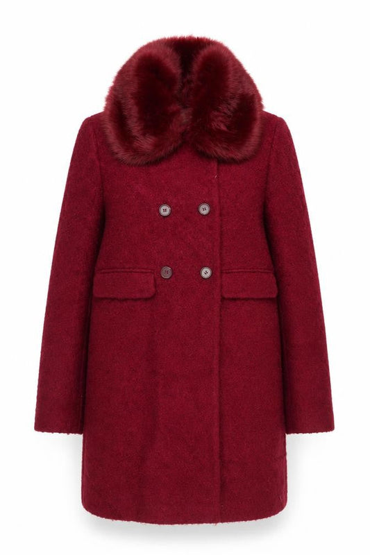 Womens UK Size 12 John Lewis Red Pea Coat