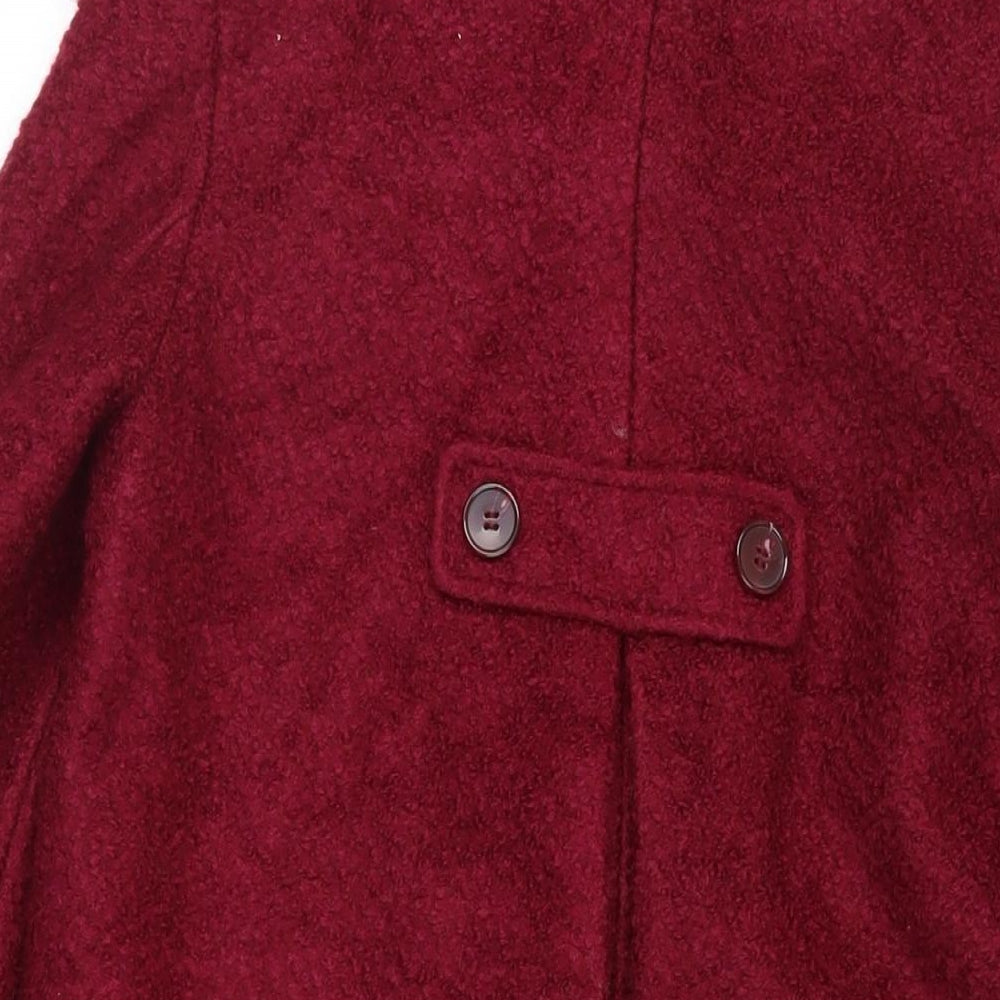 Womens UK Size 12 John Lewis Red Pea Coat