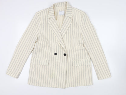 Womens UK Size L Bershka Ivory Jacket