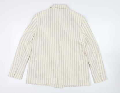 Womens UK Size L Bershka Ivory Jacket
