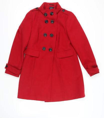 Womens UK Size 12 Marks and Spencer Red Pea Coat