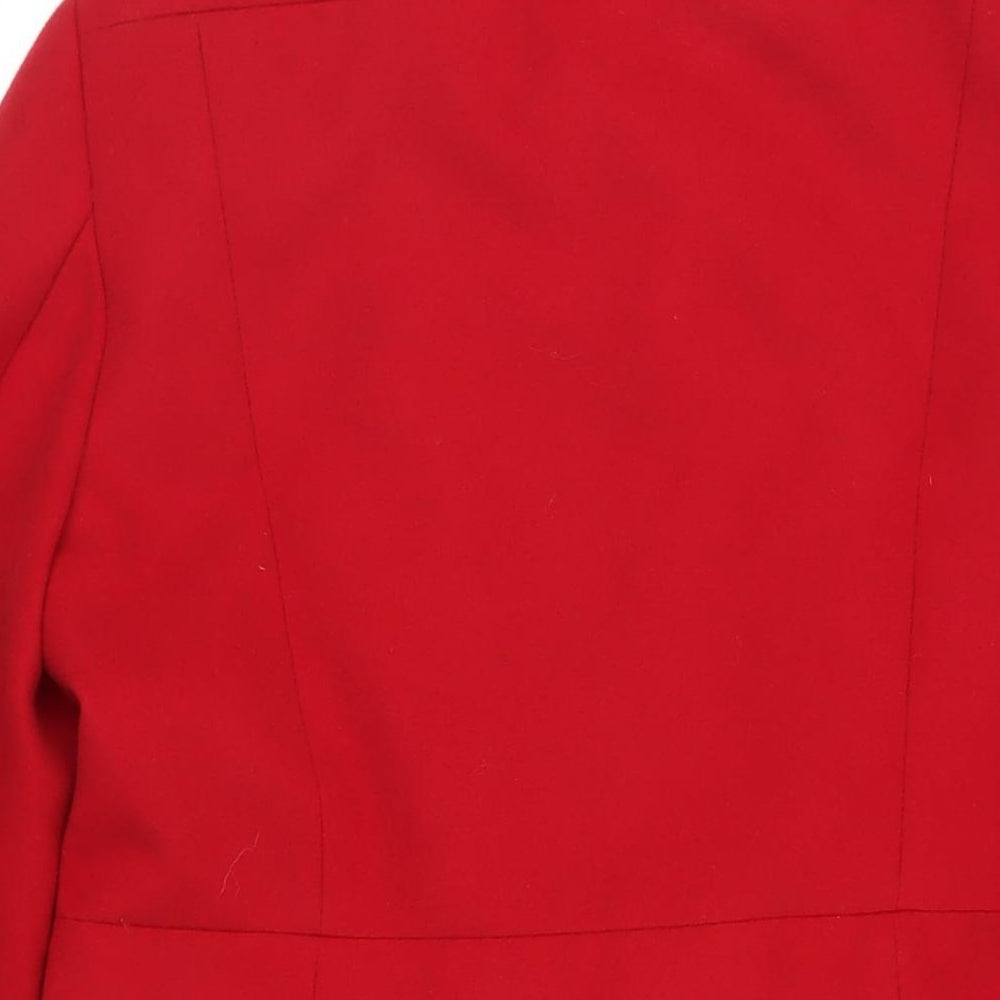 Womens UK Size 12 Marks and Spencer Red Pea Coat