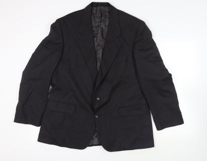 Mens UK Size 44 Label Regular Black Suit Jacket