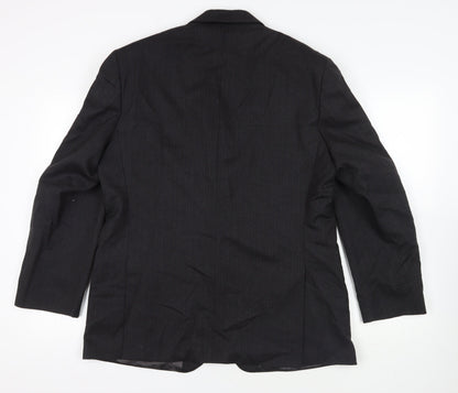 Mens UK Size 44 Label Regular Black Suit Jacket
