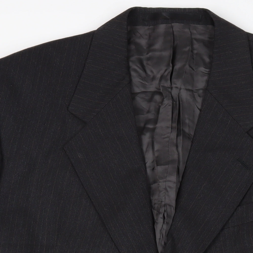 Mens UK Size 44 Label Regular Black Suit Jacket