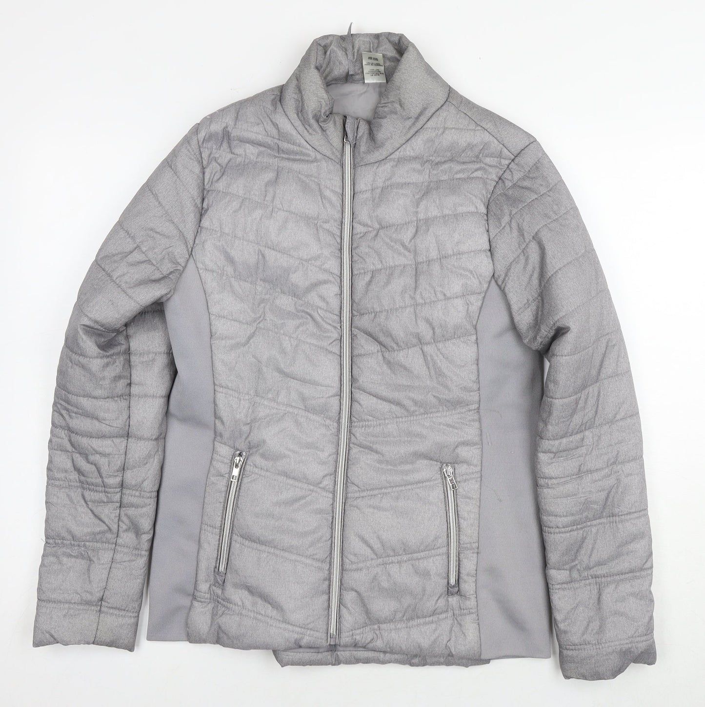 RBX Womens Grey Quilted Jacket Size M Zip