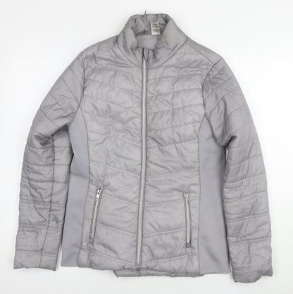 RBX Womens Grey Quilted Jacket Size M Zip