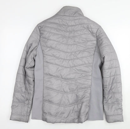 RBX Womens Grey Quilted Jacket Size M Zip