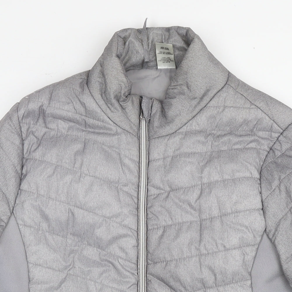 RBX Womens Grey Quilted Jacket Size M Zip
