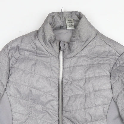 RBX Womens Grey Quilted Jacket Size M Zip