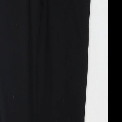 Pink Soda Womens Black Cotton Jogger Trousers Size 8 L26 in Regular Drawstring - Logo