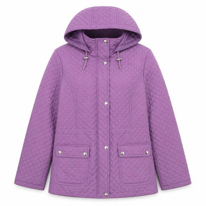Womens UK Size 14 EWM Purple Quilted Coat