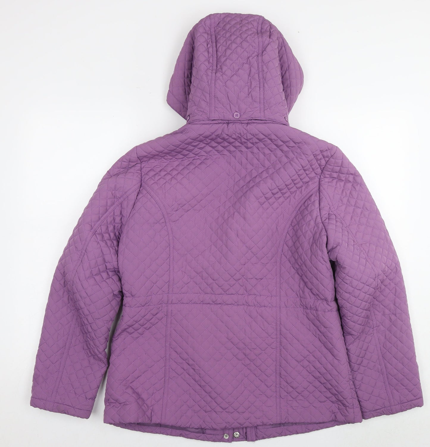 Womens UK Size 14 EWM Purple Quilted Coat