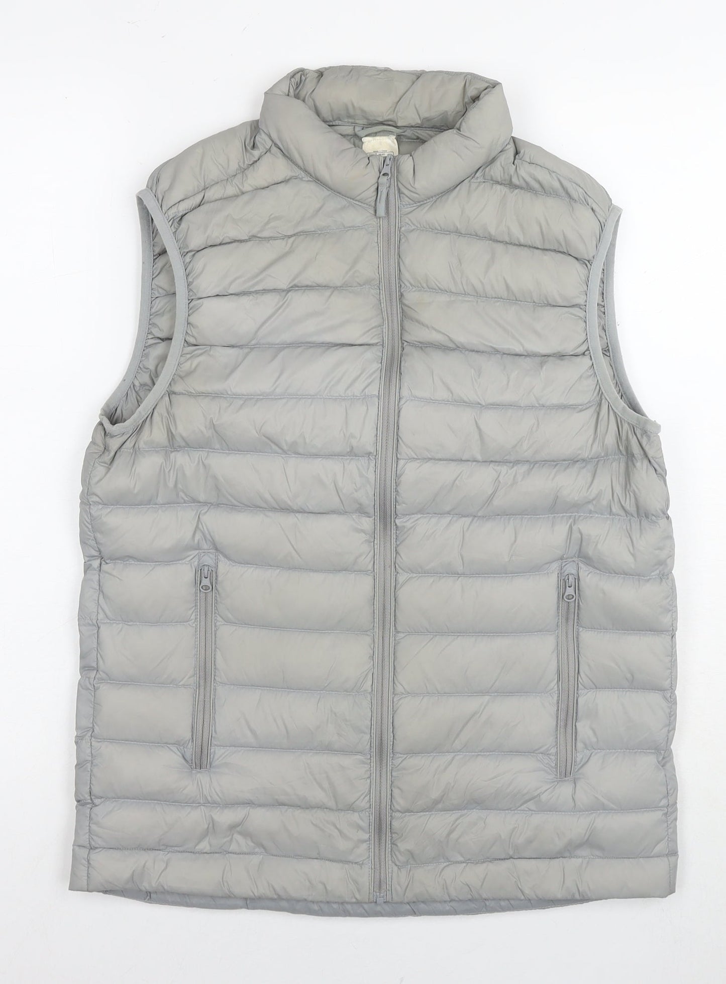 DECATHLON Womens Grey Gilet Waistcoat Size S Zip