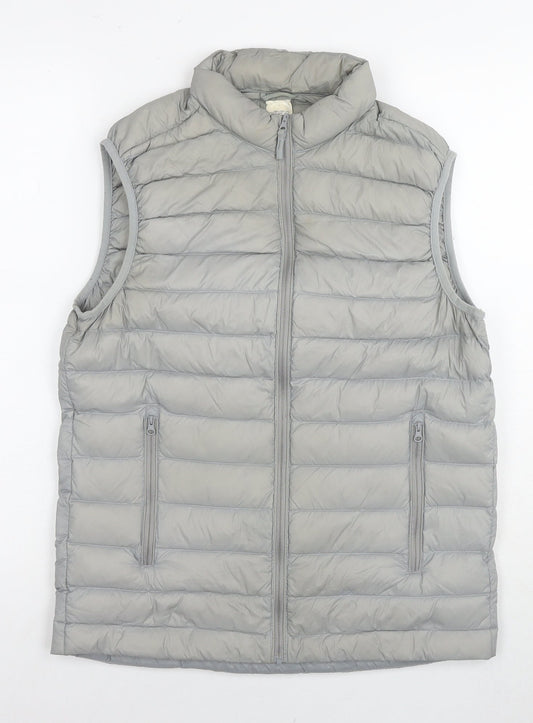 DECATHLON Womens Grey Gilet Waistcoat Size S Zip