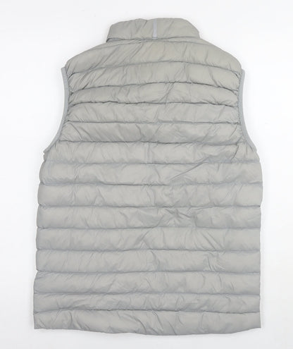DECATHLON Womens Grey Gilet Waistcoat Size S Zip