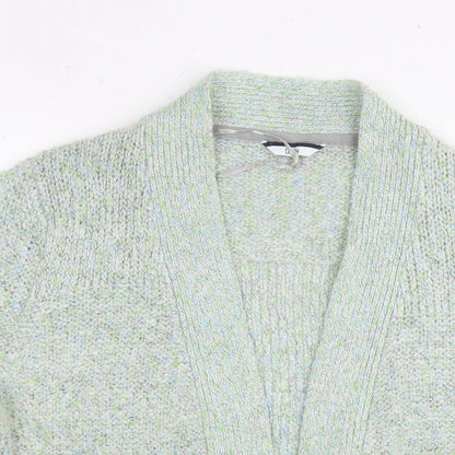 DASH Womens Green V-Neck Acrylic Cape Jumper Size 18