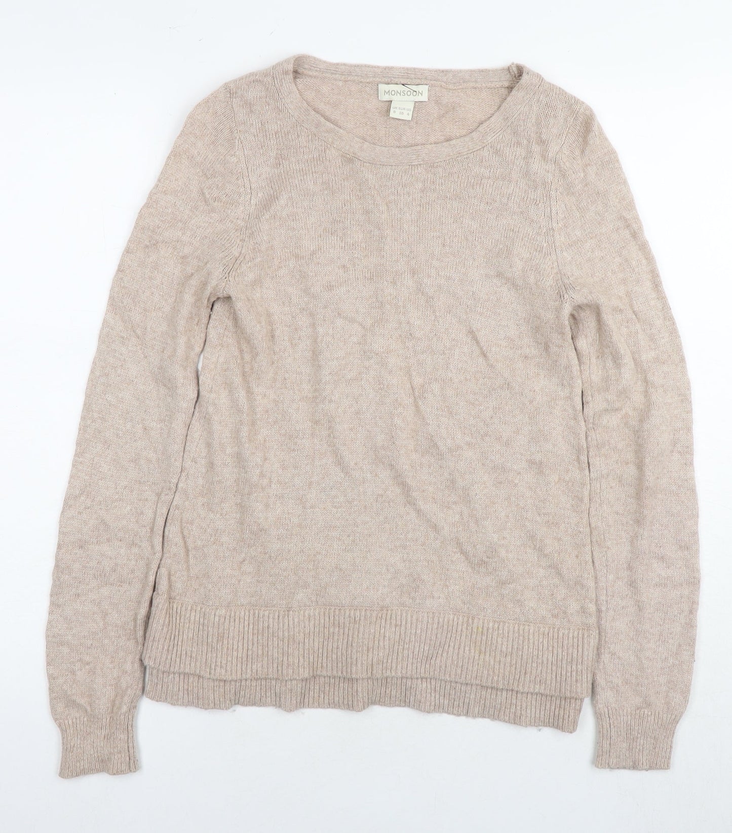 Womens UK Size 8 Monsoon Beige Pullover Jumper