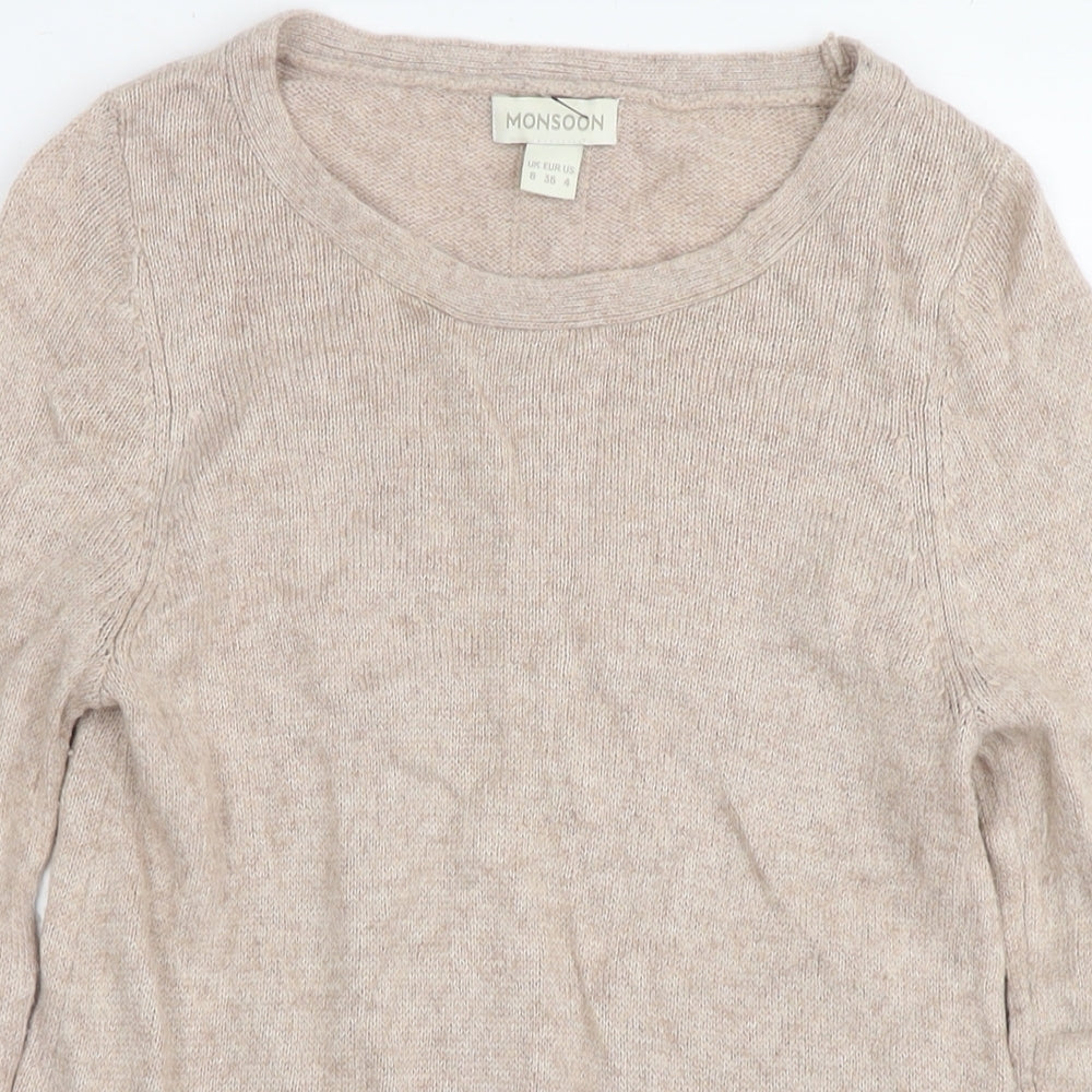 Womens UK Size 8 Monsoon Beige Pullover Jumper