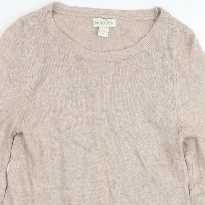 Womens UK Size 8 Monsoon Beige Pullover Jumper
