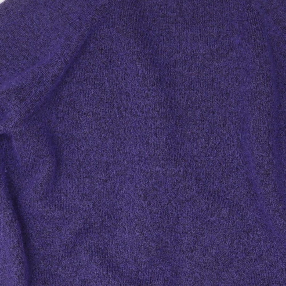 Autograph Womens Purple V-Neck Polyester Cardigan Jumper Size M