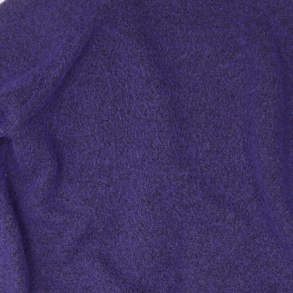 Autograph Womens Purple V-Neck Polyester Cardigan Jumper Size M