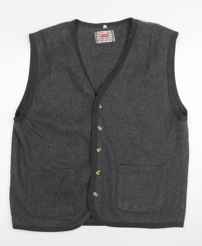 Brutus Womens Grey Gilet Waistcoat Size L Button
