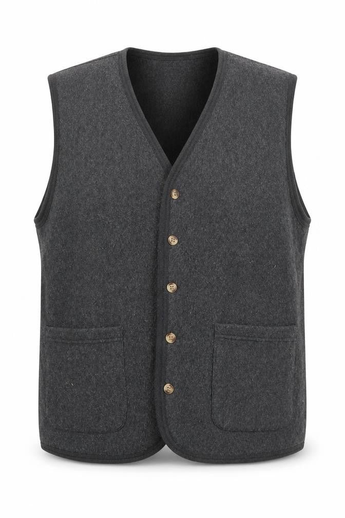 Brutus Womens Grey Gilet Waistcoat Size L Button