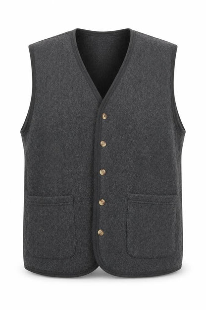 Brutus Womens Grey Gilet Waistcoat Size L Button