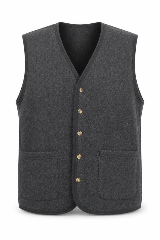 Brutus Womens Grey Gilet Waistcoat Size L Button