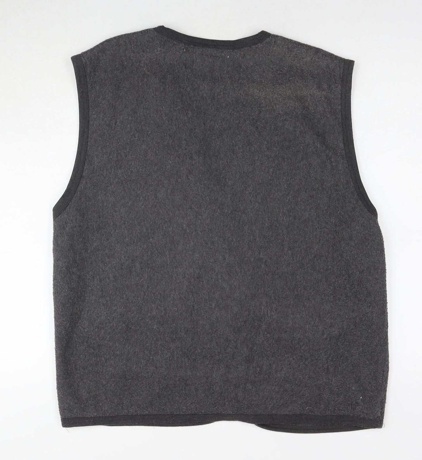 Brutus Womens Grey Gilet Waistcoat Size L Button